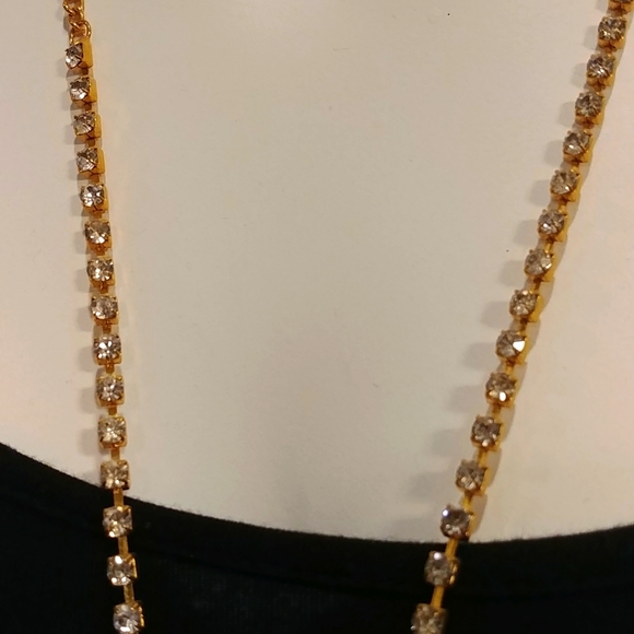 Faux Gold and Diamond Belly Chain/ Belt - Picture 2 of 3